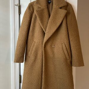 INC International Concepts Women's Camel Sherpa Coat